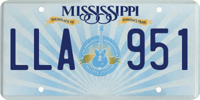 MS license plate LLA951