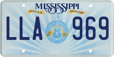 MS license plate LLA969
