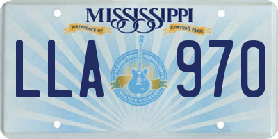 MS license plate LLA970