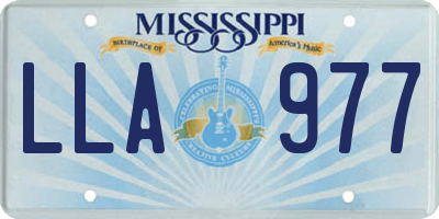MS license plate LLA977