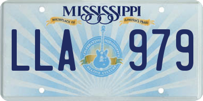 MS license plate LLA979