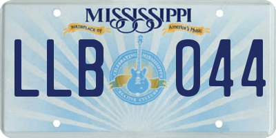 MS license plate LLB044