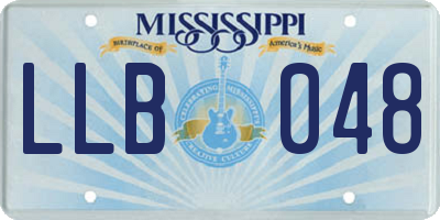 MS license plate LLB048