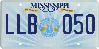 MS license plate LLB050