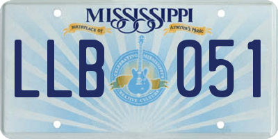 MS license plate LLB051