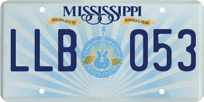 MS license plate LLB053