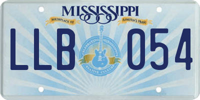 MS license plate LLB054