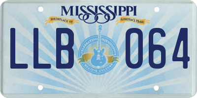 MS license plate LLB064