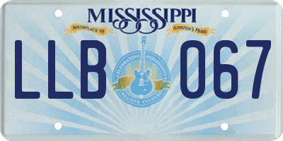 MS license plate LLB067