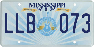MS license plate LLB073