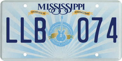 MS license plate LLB074