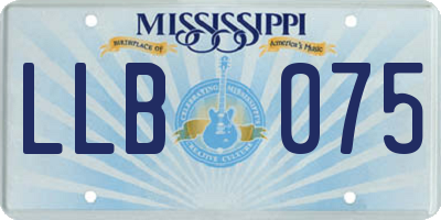 MS license plate LLB075