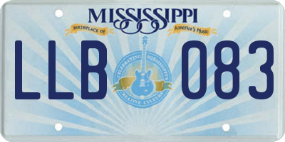 MS license plate LLB083