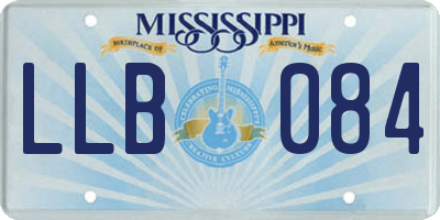 MS license plate LLB084