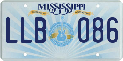 MS license plate LLB086