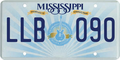 MS license plate LLB090
