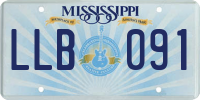 MS license plate LLB091