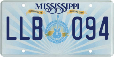 MS license plate LLB094