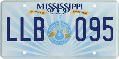 MS license plate LLB095