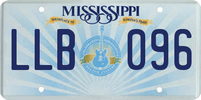 MS license plate LLB096