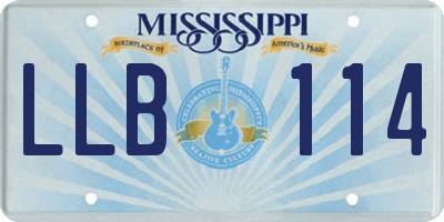 MS license plate LLB114