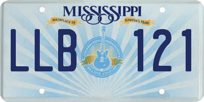 MS license plate LLB121
