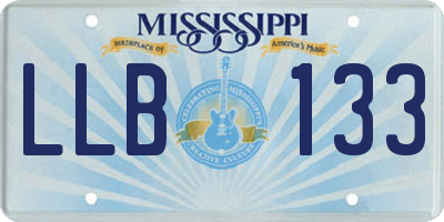 MS license plate LLB133