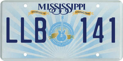 MS license plate LLB141