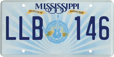 MS license plate LLB146