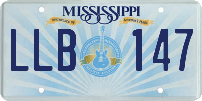 MS license plate LLB147