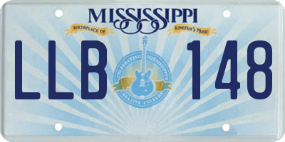 MS license plate LLB148
