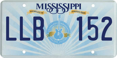 MS license plate LLB152