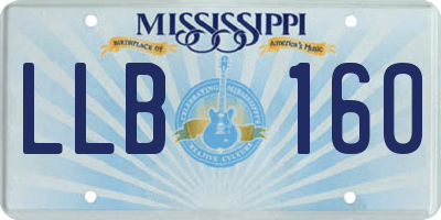 MS license plate LLB160