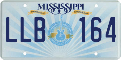 MS license plate LLB164