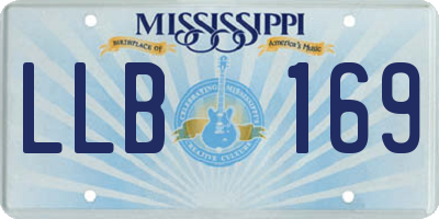 MS license plate LLB169