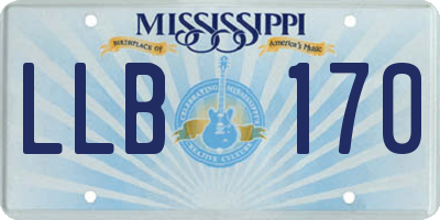 MS license plate LLB170