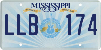 MS license plate LLB174