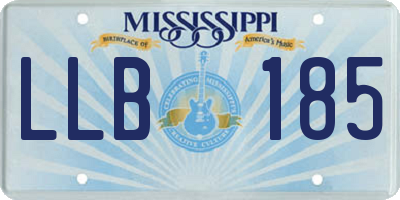 MS license plate LLB185