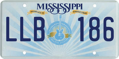 MS license plate LLB186