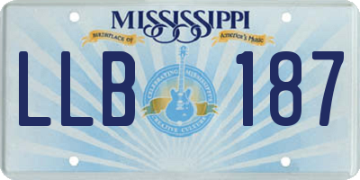 MS license plate LLB187