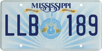 MS license plate LLB189