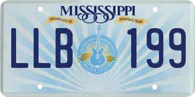 MS license plate LLB199