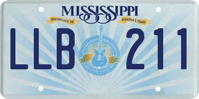 MS license plate LLB211
