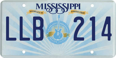 MS license plate LLB214