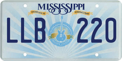 MS license plate LLB220