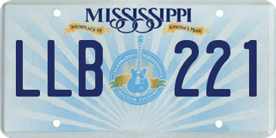 MS license plate LLB221