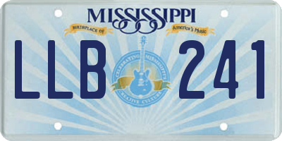 MS license plate LLB241