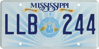 MS license plate LLB244