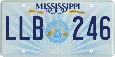 MS license plate LLB246