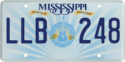 MS license plate LLB248
